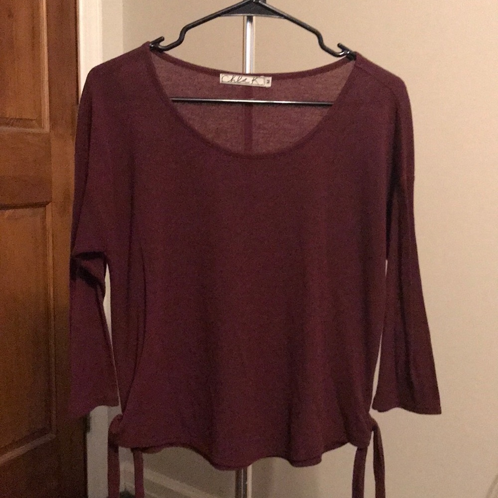 Maroon 3/4 sleeve top